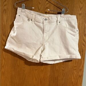 Levi's Women's White Jean Shorts